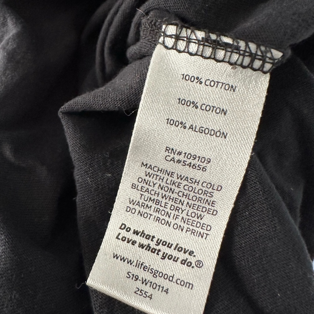 Life Is Good Women's Black Hoodie with Flower Design - Picture 5 of 5